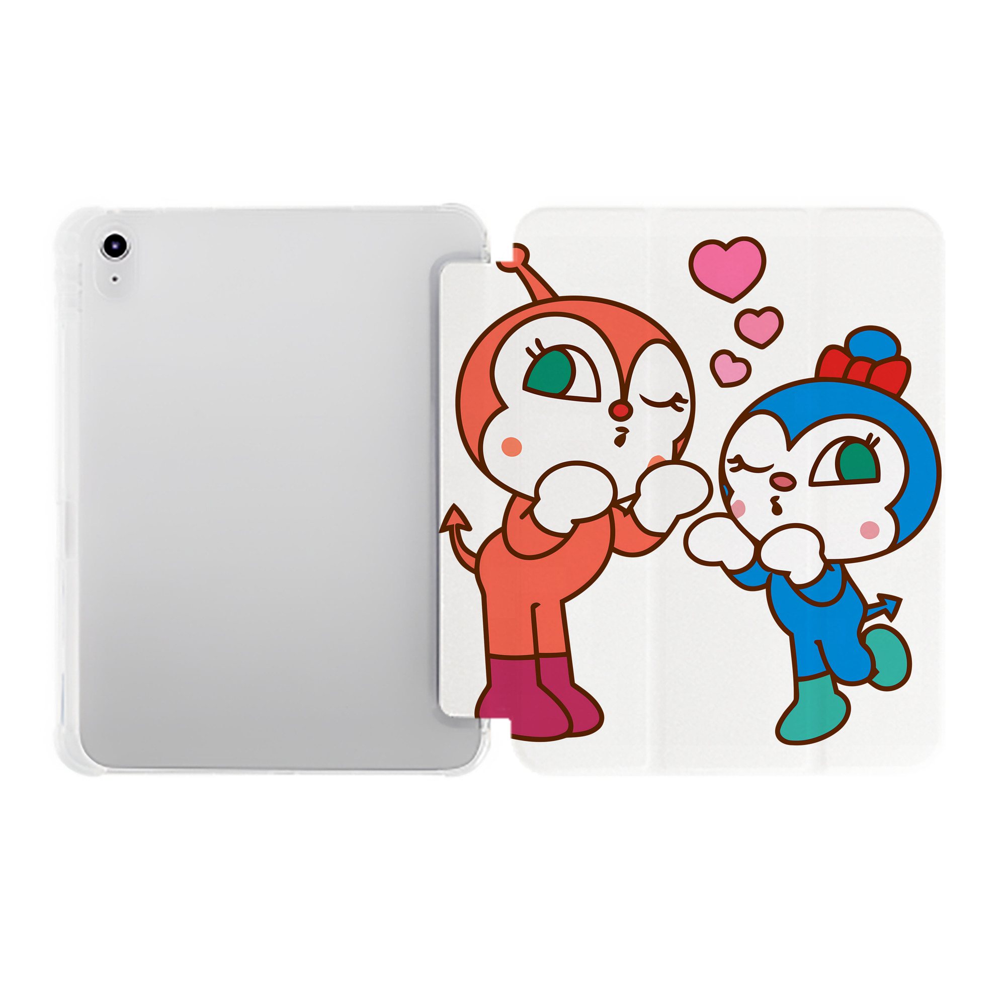 （画像用） アンパンマン Anpanman IPad ケース ペン収納付き 三つ折りスタンド PUレザー×シリコン 対応機種9.5/10.5/10.9インチ